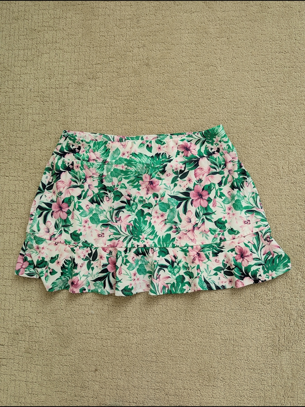 Tommy Bahama Golf Skort XL Flounce Skirt Short Tropical Floral Tennis Pickleball